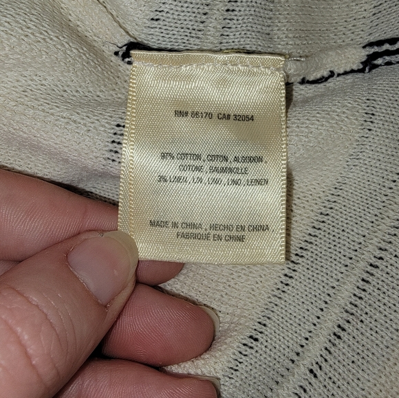 Anthropologie Knitted&Knotted Sweater Size M Cream/Blue - Picture 6 of 11